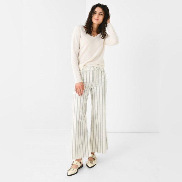 FRAME Le Palazzo Crop Jeans in Sage Multi